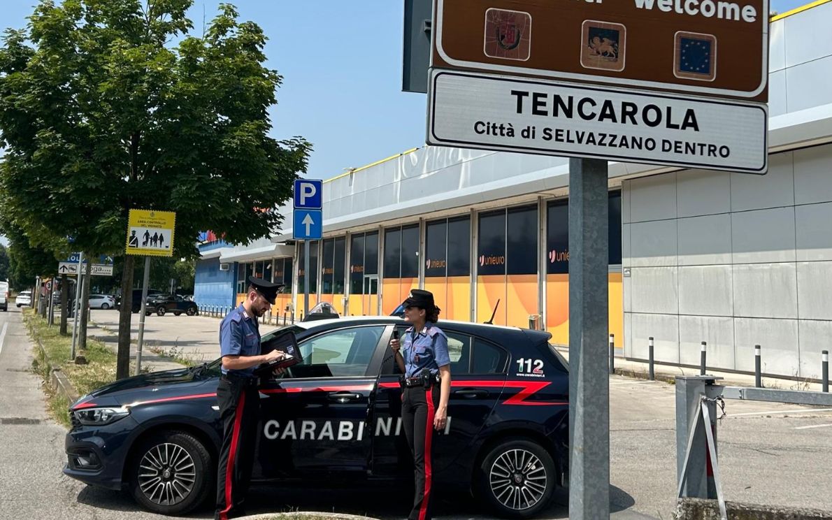 L’intervento dei carabinieri a Selvazzano