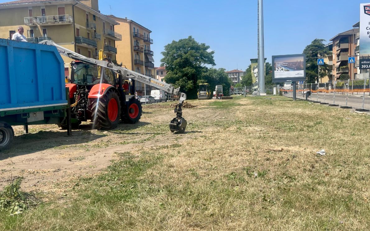 Area che sarà adibita a parcheggio