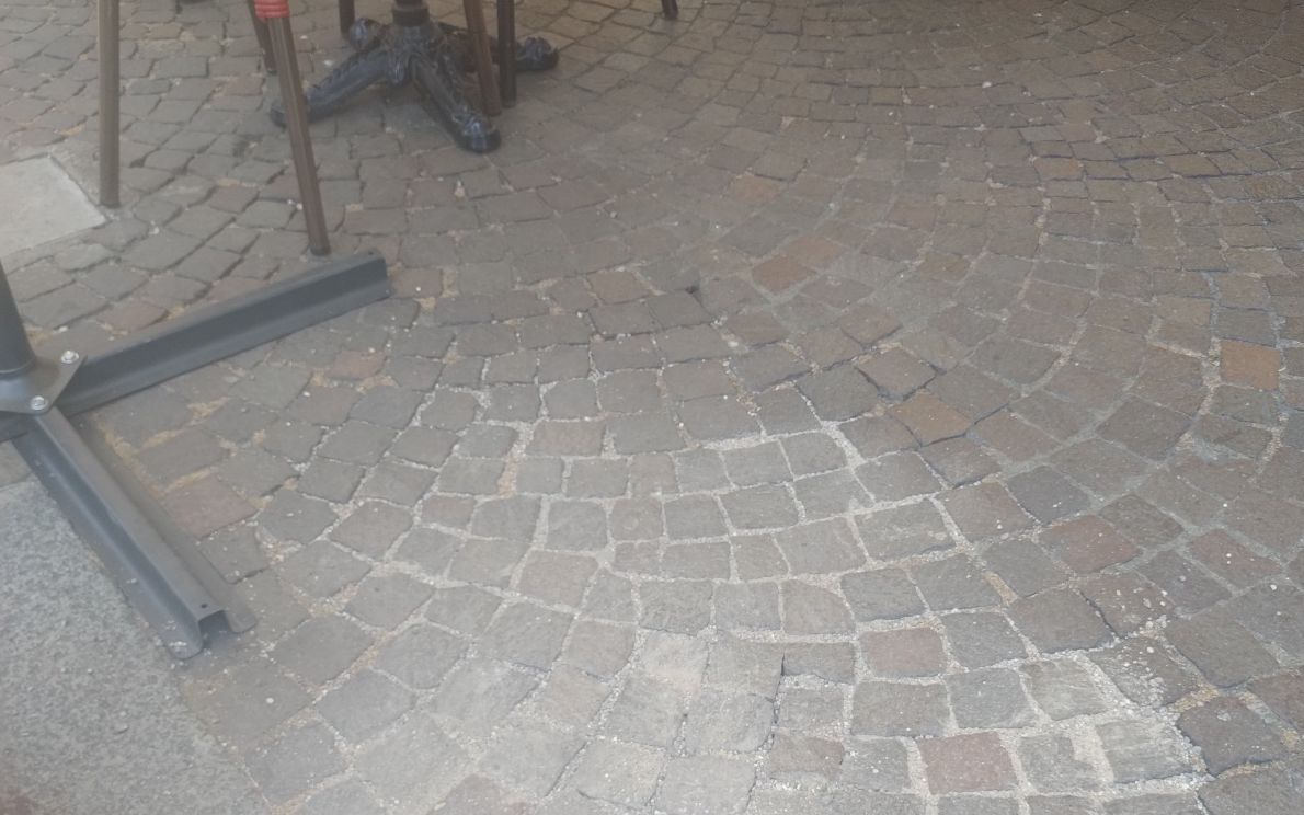 Primo intervento in via Roma