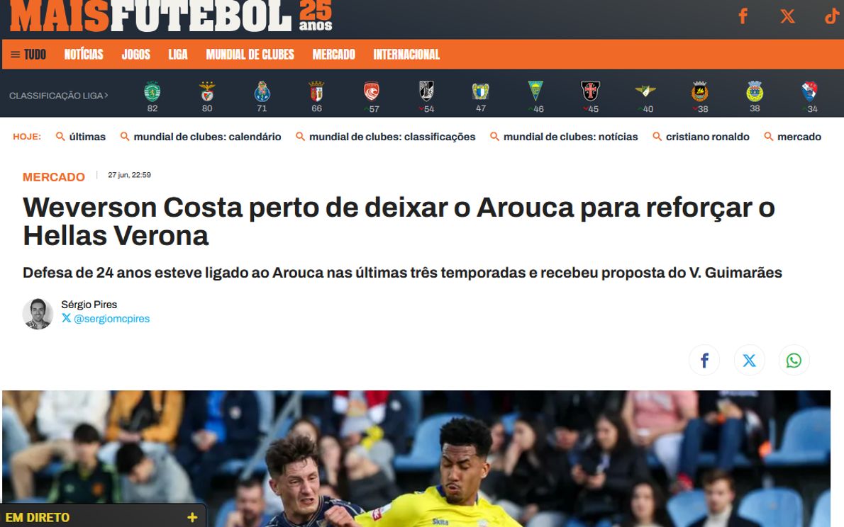 SCREENSHOT PAGINA MAISFUTEBOL