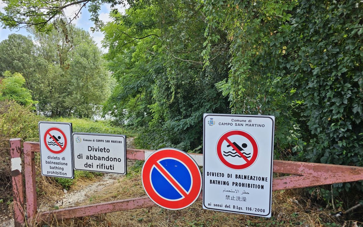 Il divieto di balneazione sul Brenta