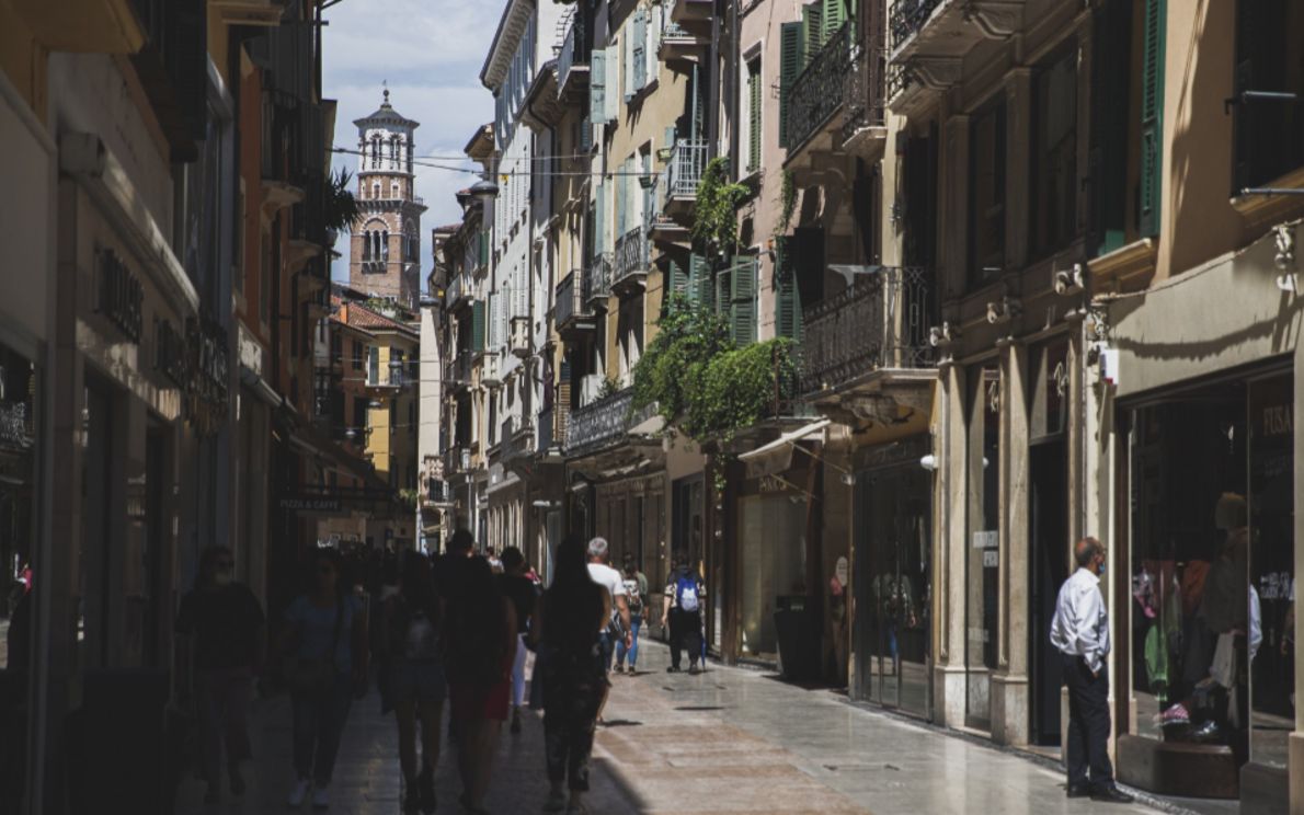 Centro di Verona, turisti