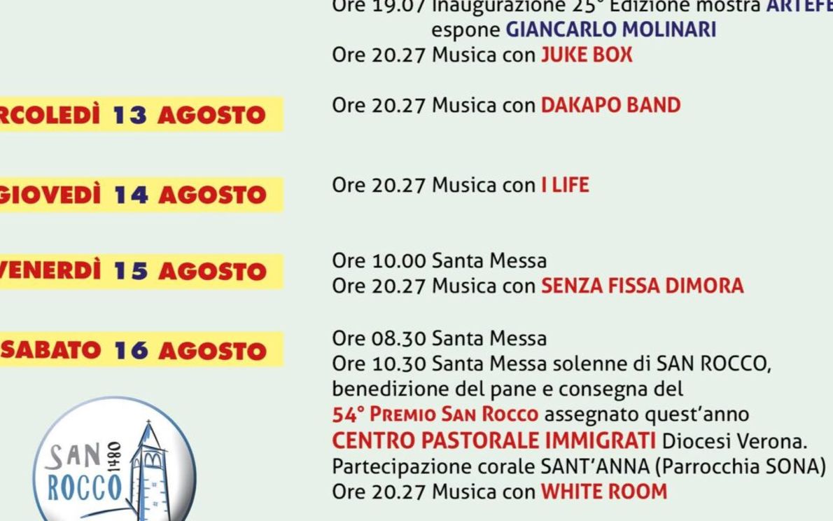 Festa San Rocco