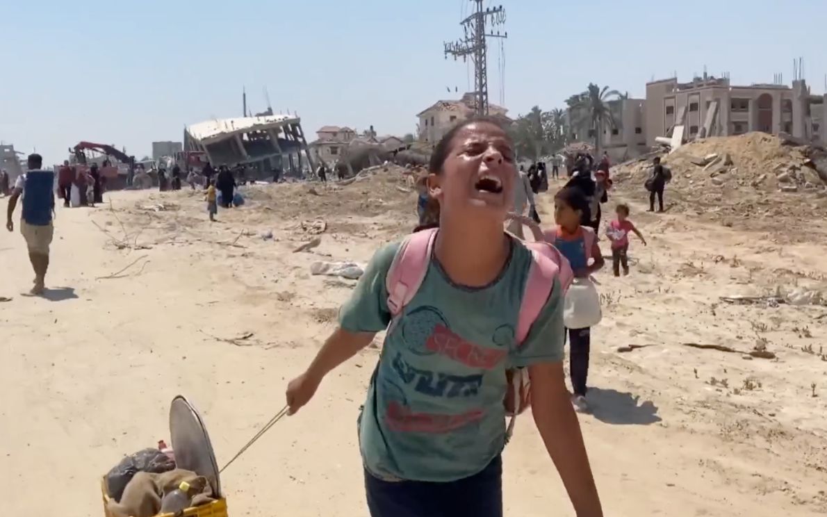 Bambini disperati sulla Striscia di Gaza