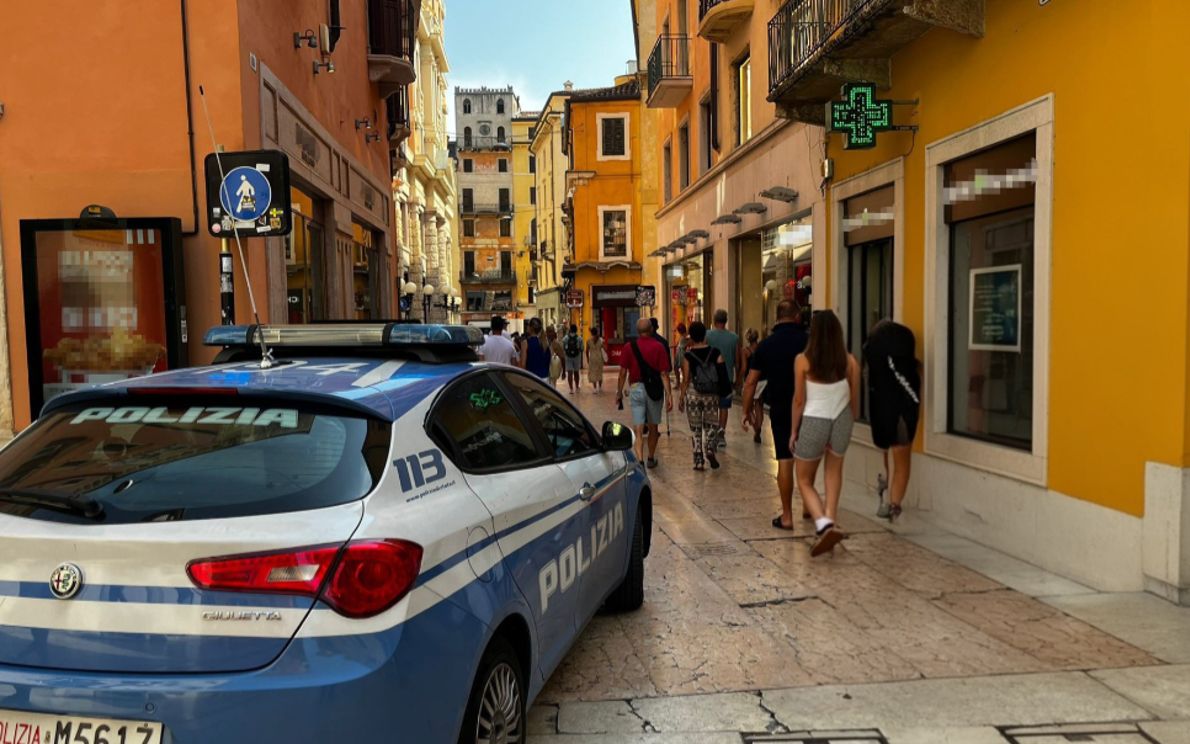 Polizia in centro