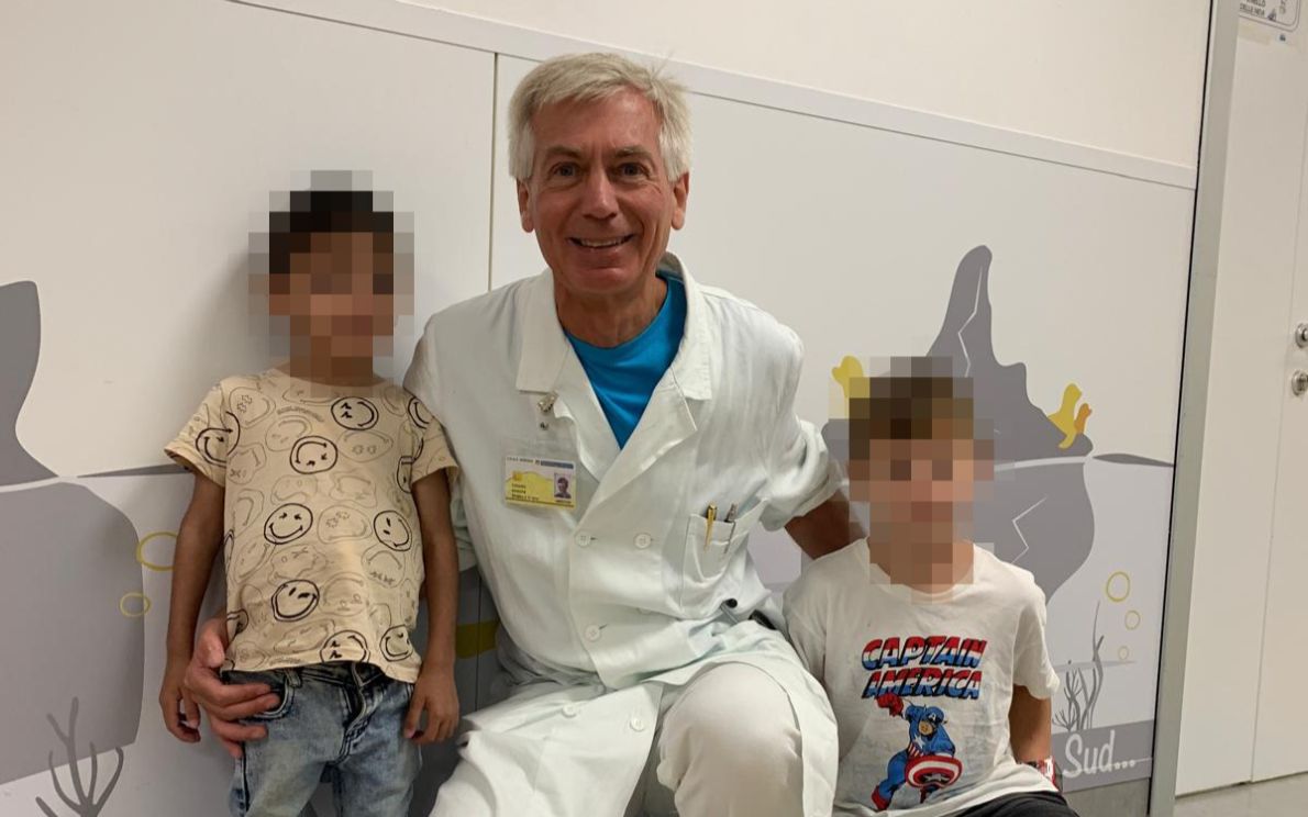 I bambini arrivati da Gaza con il dottor Cesaro