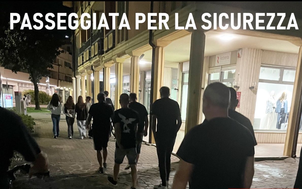 Passeggiata per la sicurezza di Forza Nuova
