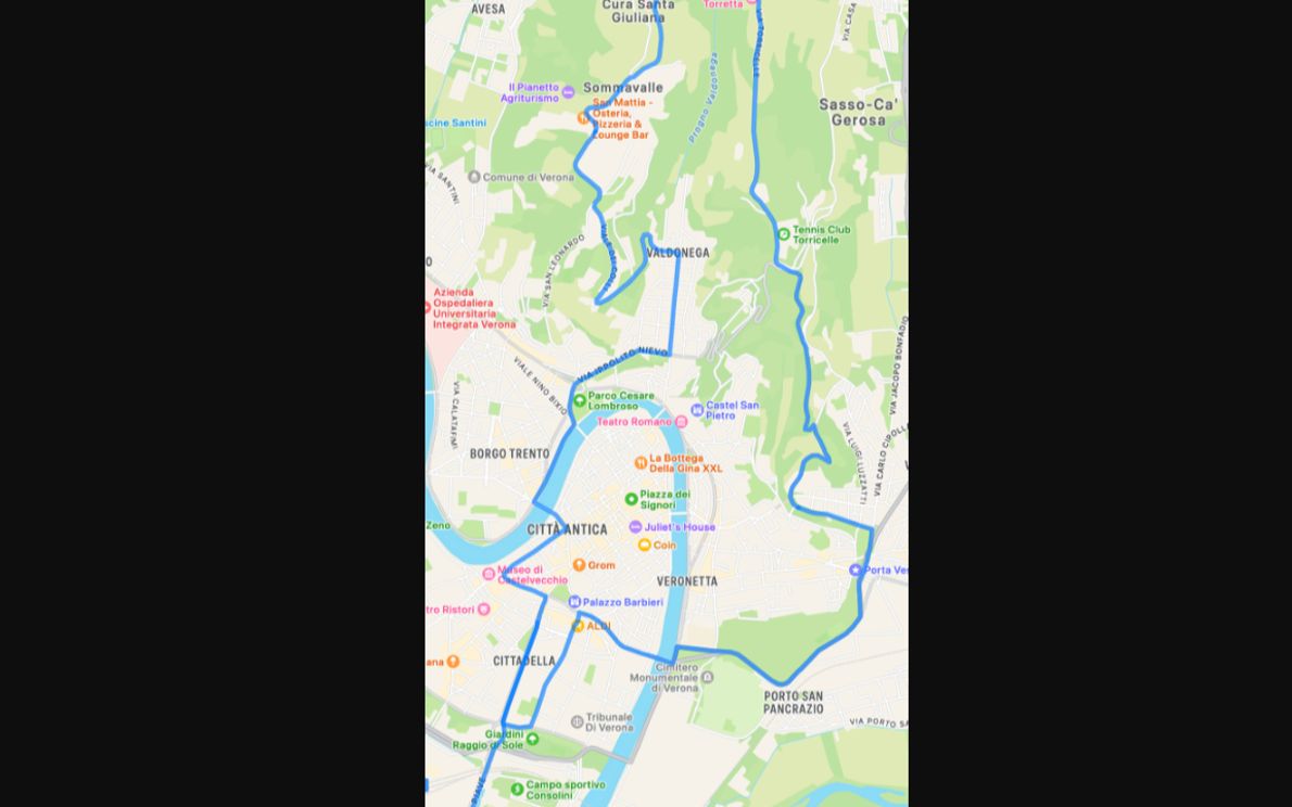 Mappa percorso