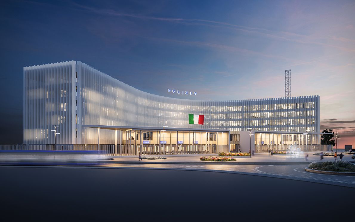 Rendering nuova Questura di Padova in via Anelli
