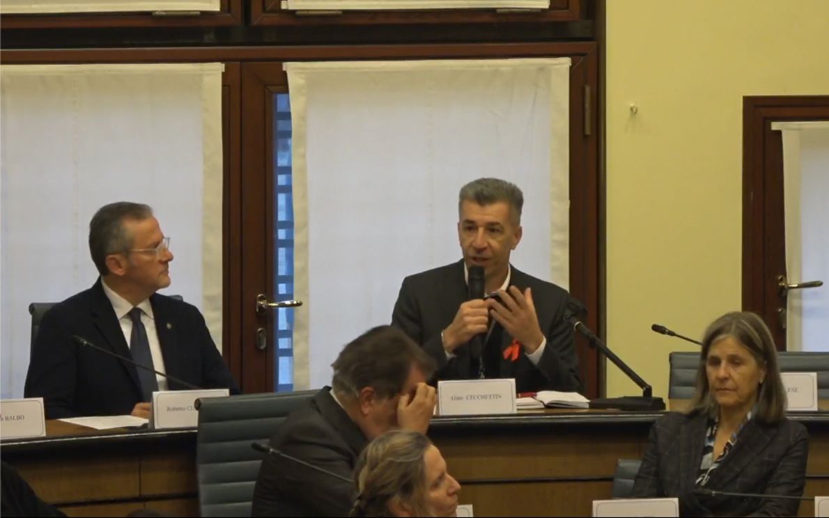 Gino Cecchettin in Consiglio Regionale