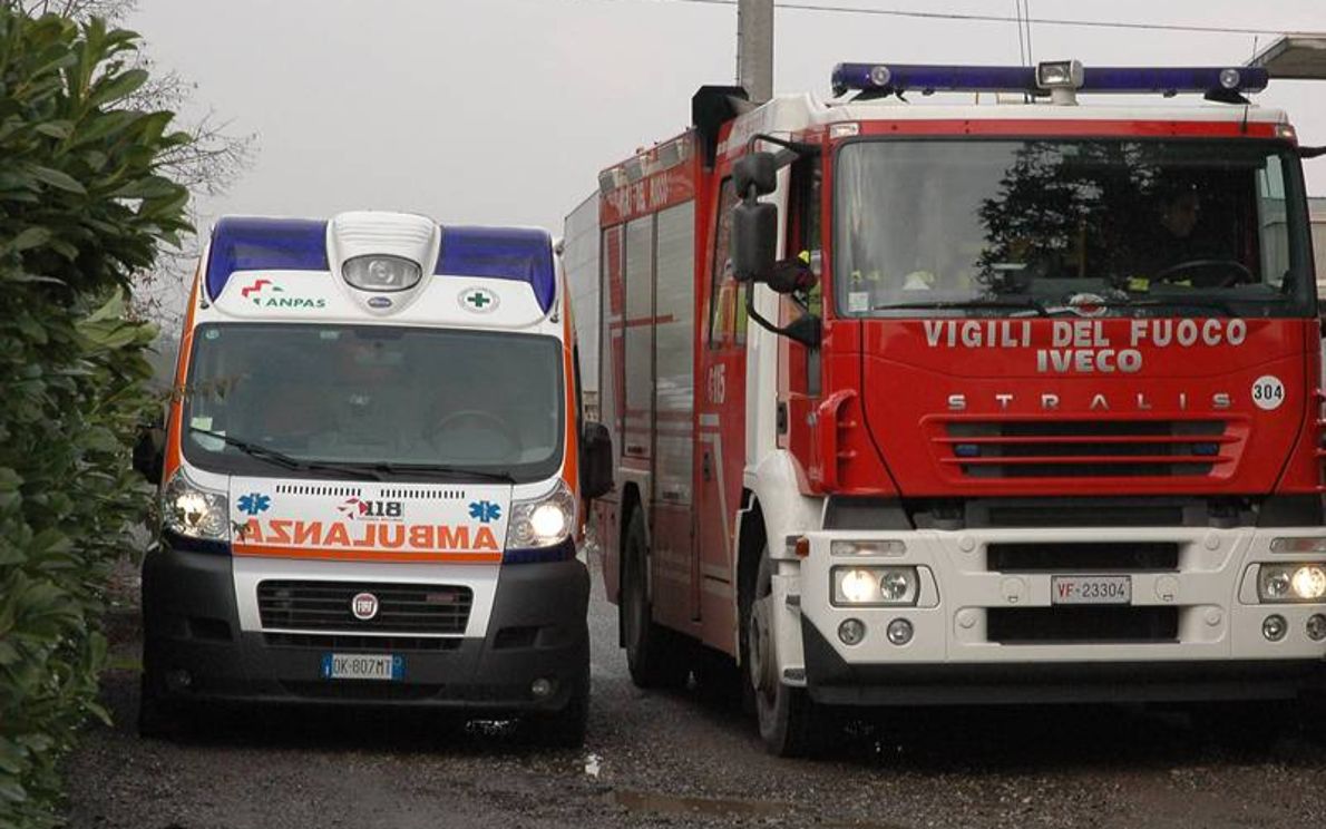 Ambulanza e Vigili del Fuoco