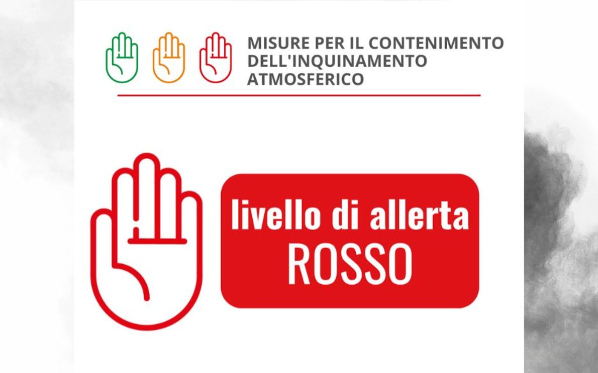Inquinamento, livello allerta rosso
