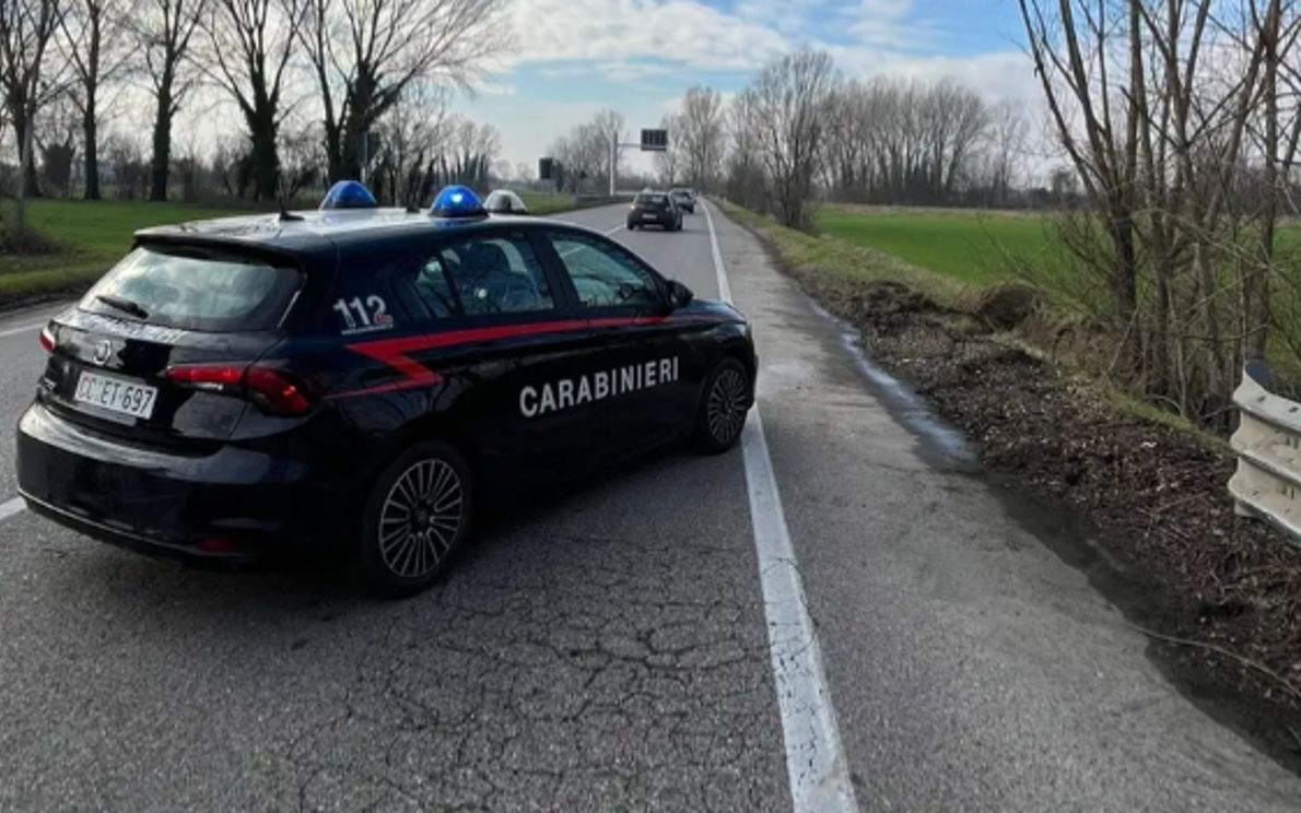I carabinieri sul posto dell’incidente mortale