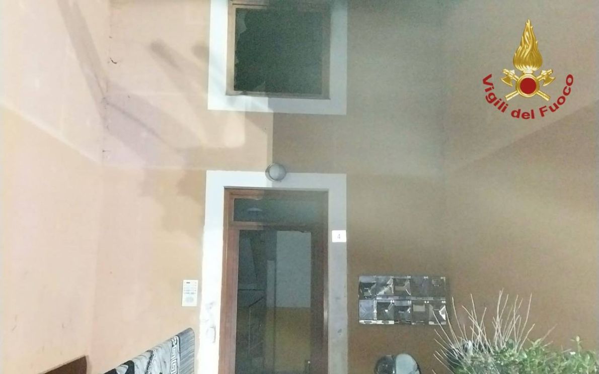 Appartamento in fiamme a Mestre