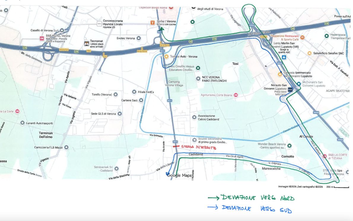 Le deviazioni a Cadidavid