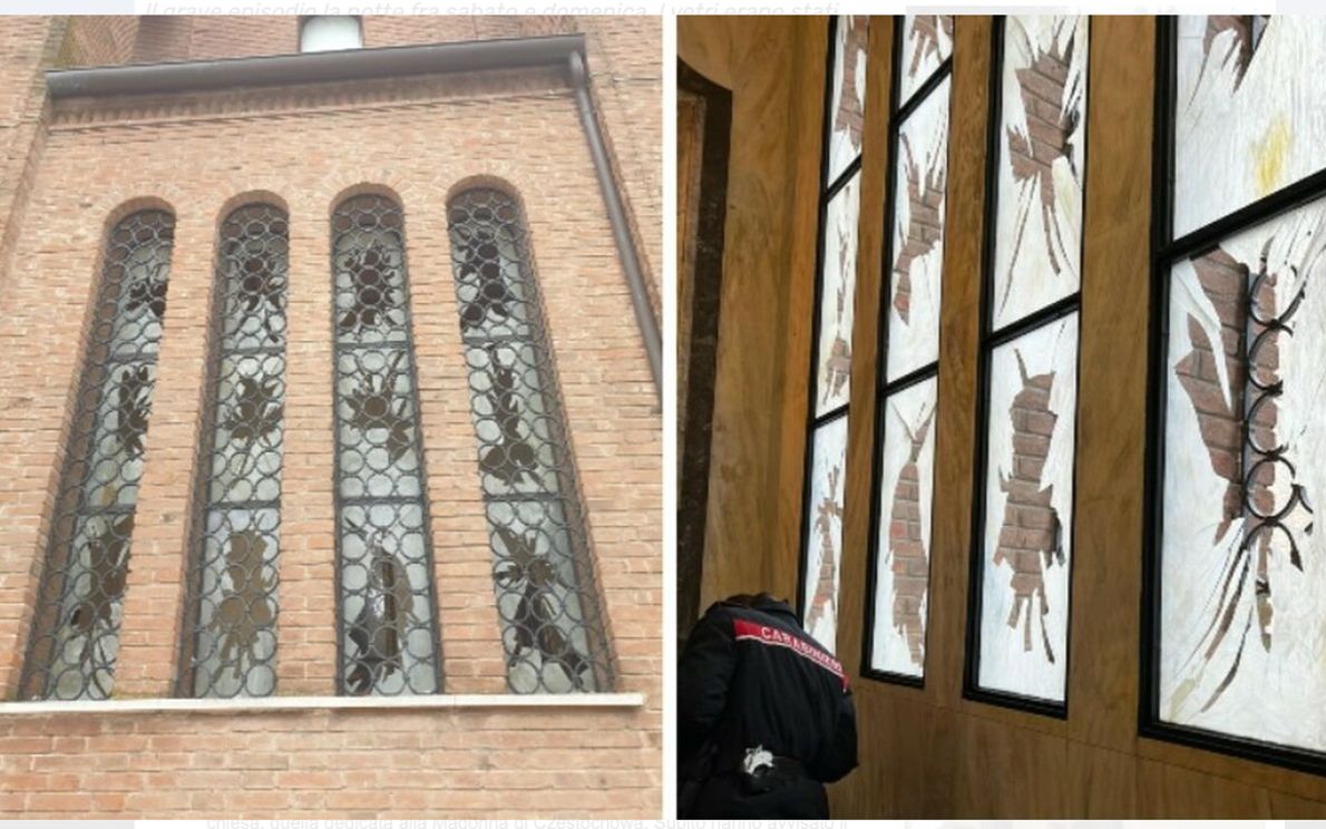 Bomba carta a Lusia (foto Gazzettino)