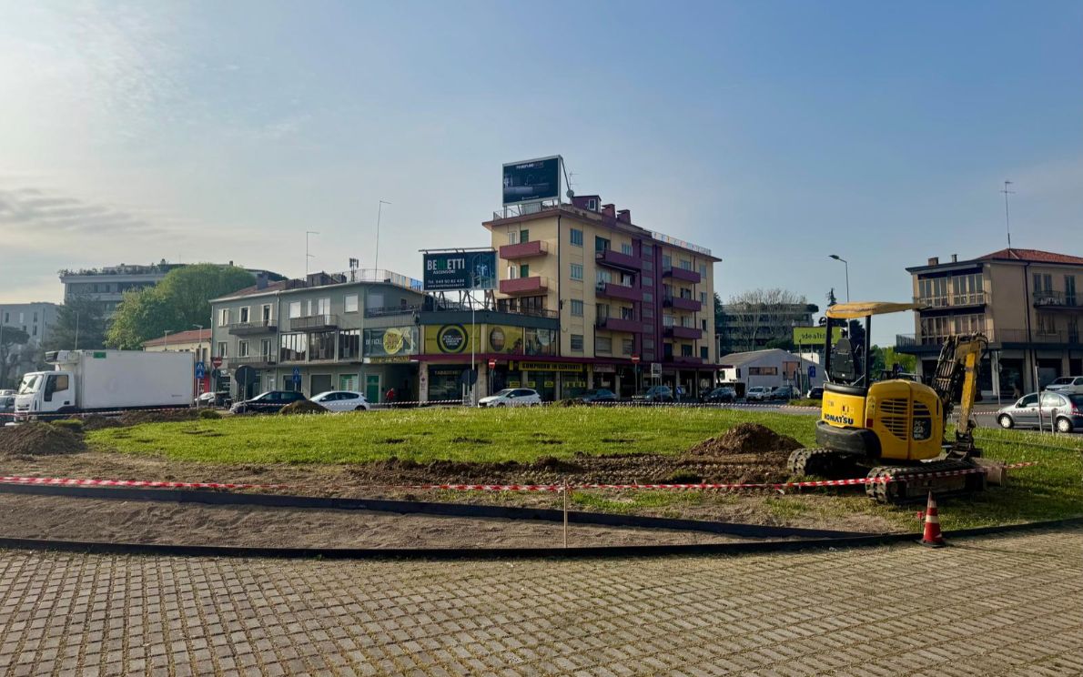 Lavori rotatoria della Stanga
