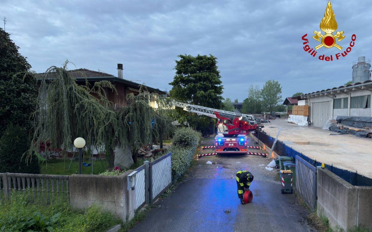 Incendio casa a Vigonza