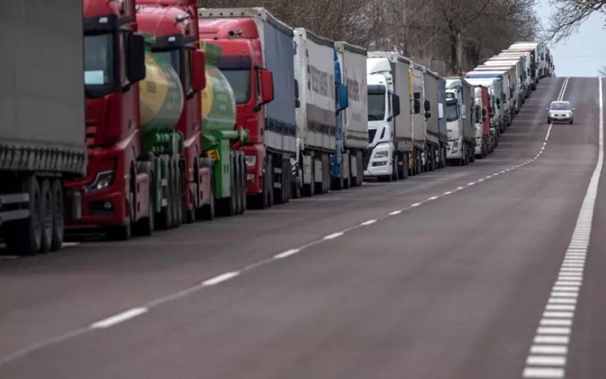 Sciopero camion (foto Ansa)