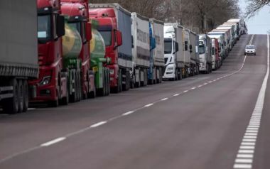 Sciopero camion (foto Ansa)