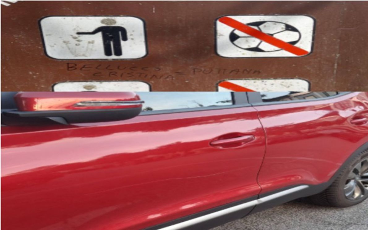 Insulti e auto vandalizzata sindaco Belluco