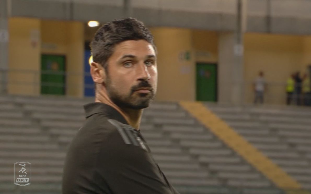 Andrea Chiappella, allenatore Entella (foto DAZN)