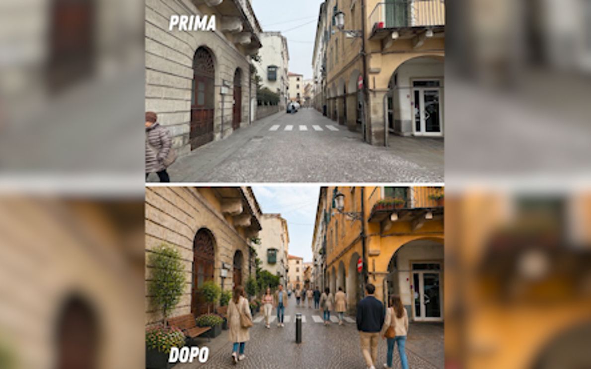 Via Dante pedonalizzata