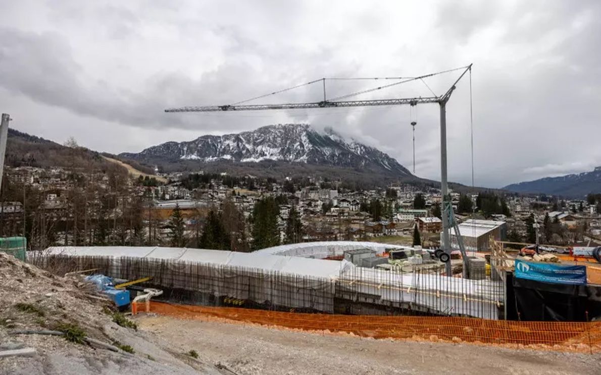 Pista da bob a Cortina (foto Ansa)