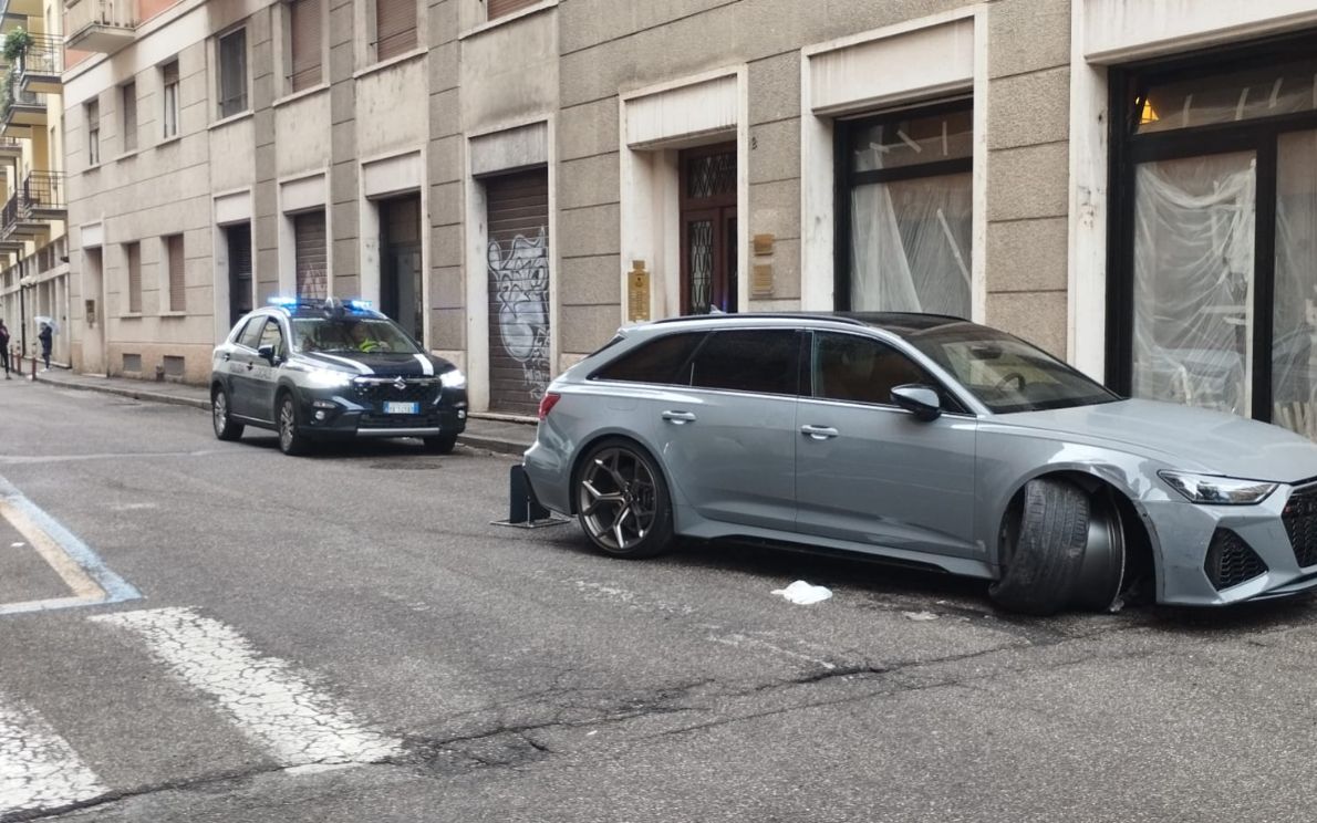 Audi schiantata