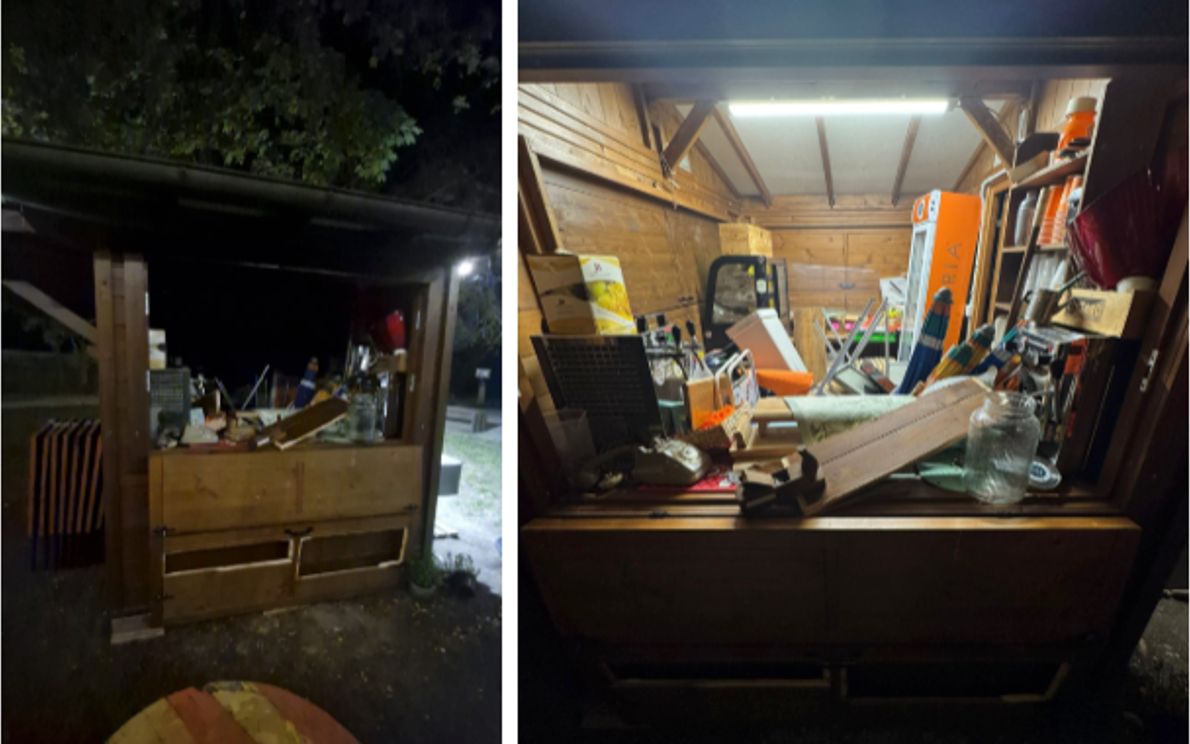 Vandali al chiosco lungo la Ostiglia