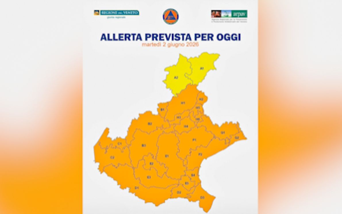 Meteo, allerta arancione per il 2 giugno