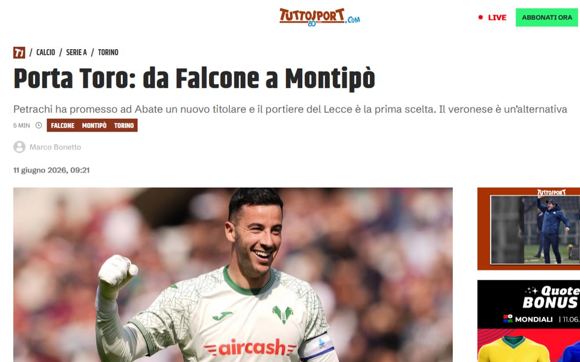 Screenshot tuttosport
