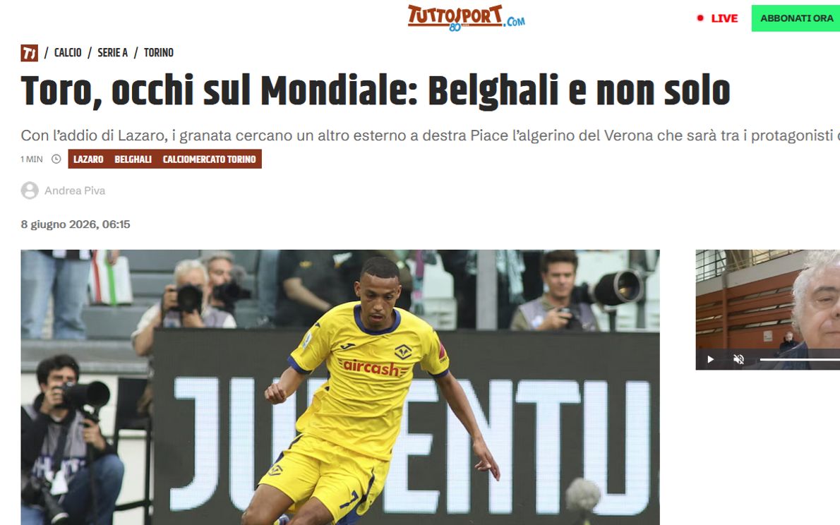 Screenshot tuttosport