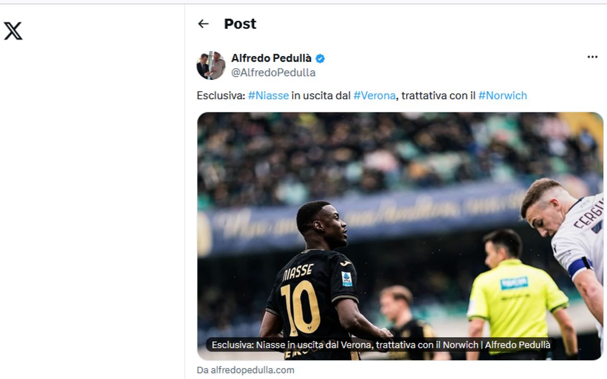 Screenshot X Pedullà