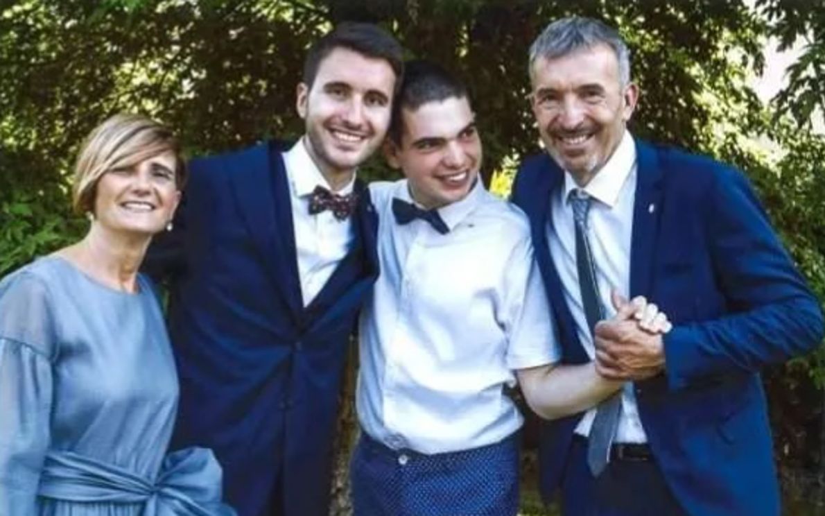 Alessandro, 30 di Piombino Dese con la famiglia