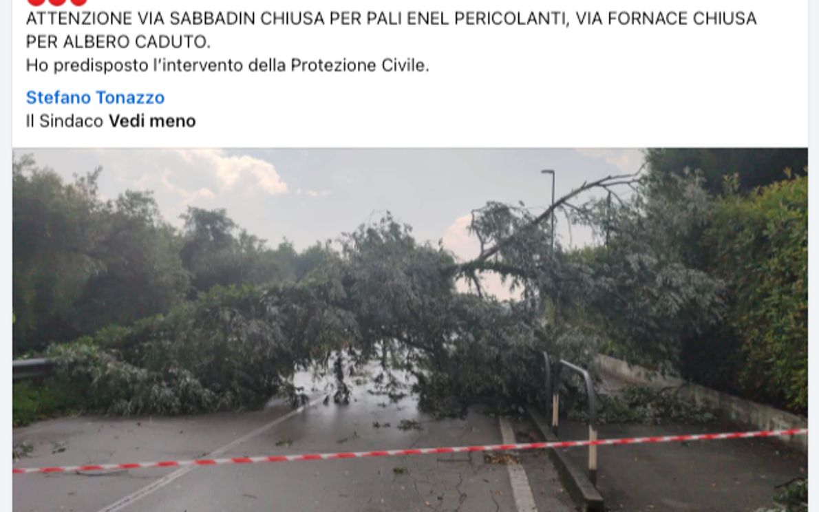 Strada chiusa Limena