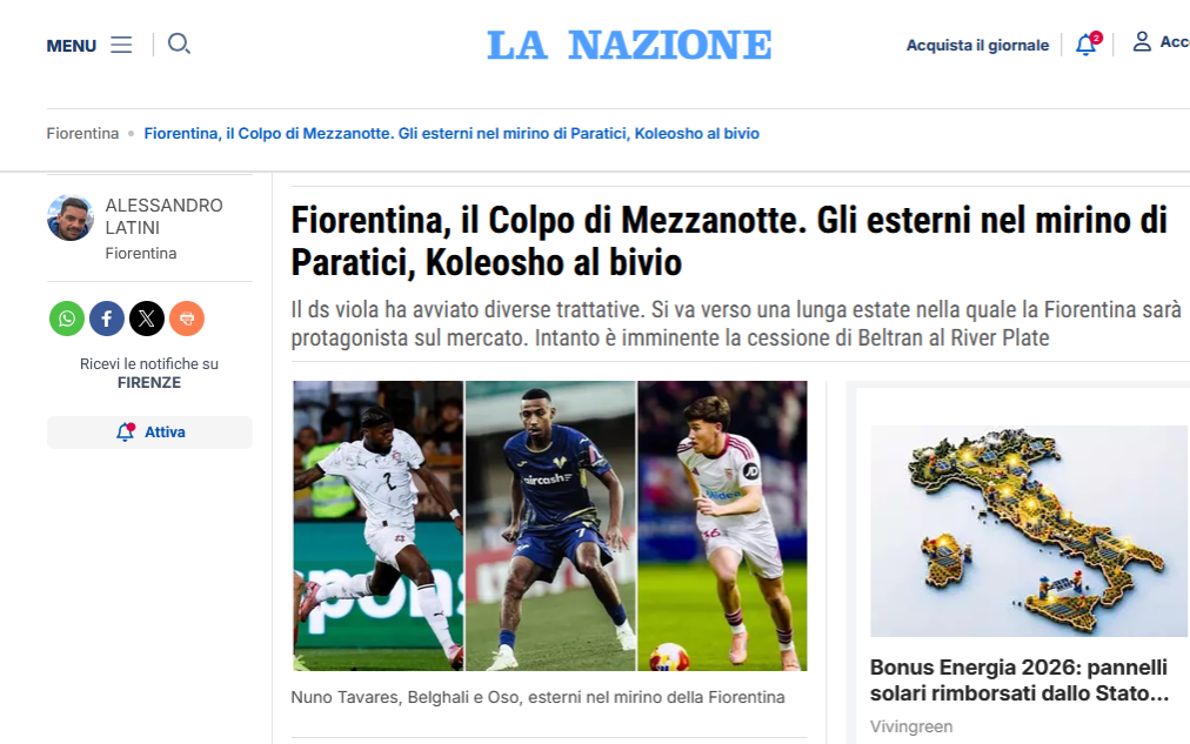 La Nazione, Belghali