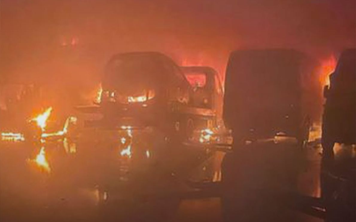 Incendio capannone a Isola Vicentina