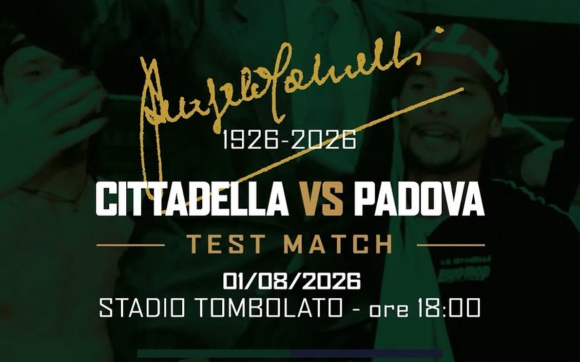 Amichevole tra Padova e Cittadella, locandina
