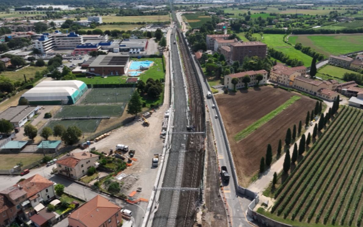 Un tratto della linea alta velocità