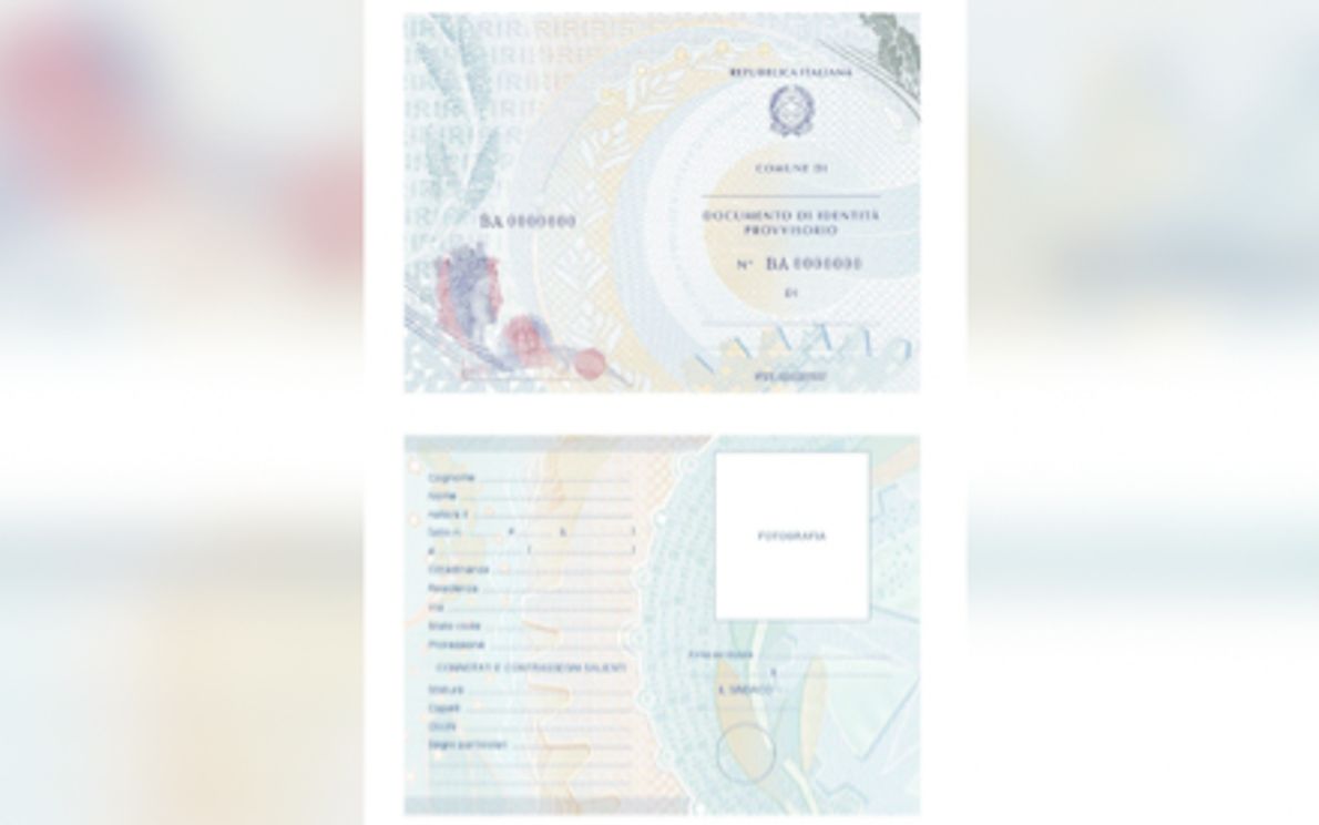 Documento di identità provvisorio