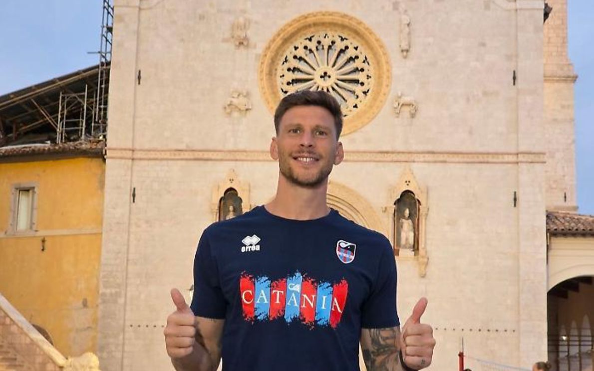 Perrotta nel ritiro di Norcia (Foto Catania Fc)