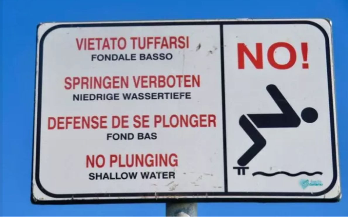 Cartello divieti pontile Jesolo