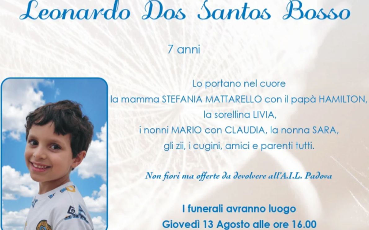 Leonardo, scomparso a 7 anni