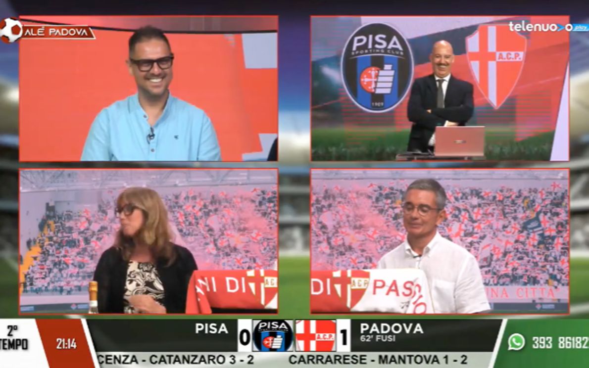 Un momento della diretta di Alè Padova