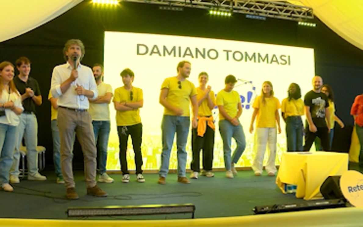 Damiano Tommasi con la coalizione Rete