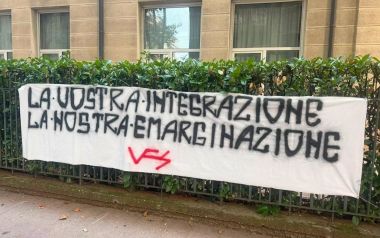 Striscione razzista a Mestre