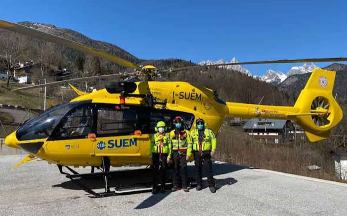 Eliambulanza del Suem di Pieve di Cadore