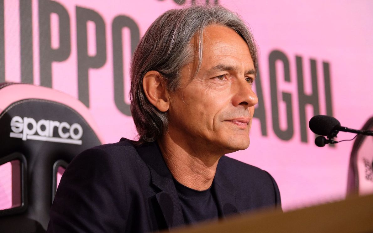 Filippo Inzaghi in conferenza stampa (Palermo FC)