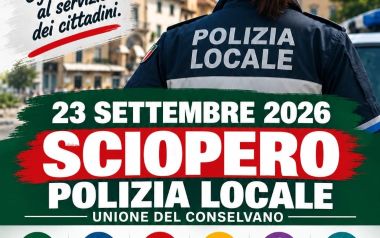 Sciopero Polizia Locale del Conselvano